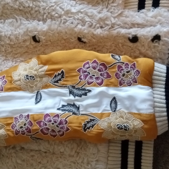 Free People Dandelion Furry Varsity Jacket - Picture 3 of 11